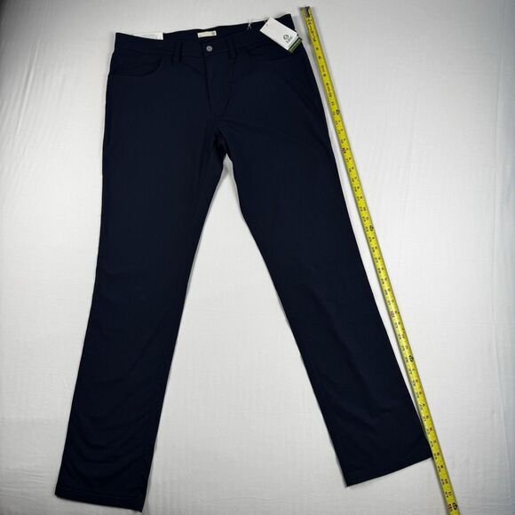 NWT Tasc Motion Tailored Fit Classic Navy Blue Chino Bamboo Pants Mens 36x34‎ - Picture 2 of 10